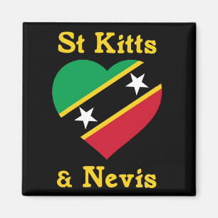 Aimant Drapeau Saint-Kitts-Et-Nevis Indépendance Caraïbes
