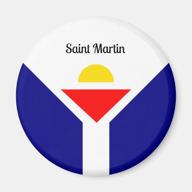 Aimant Drapeau Saint-Martin (Devant)
