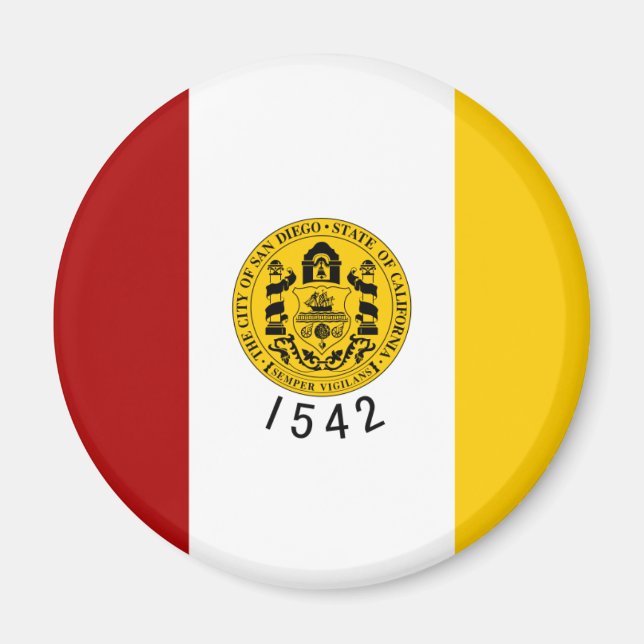 Aimant Drapeau San Diego (Devant)
