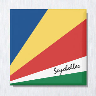 Aimant Drapeau seychellois & Afrique pour les vacances/sp