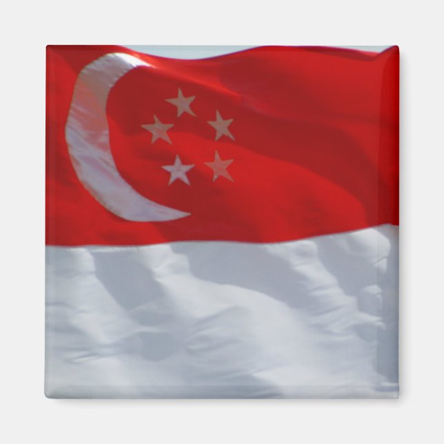 Aimant drapeau singapour (Devant)