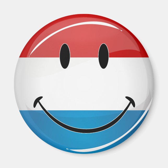 Aimant Drapeau souriant Luxembourg (Devant)