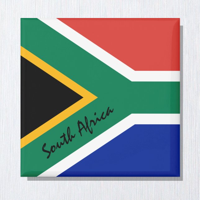 Aimant Drapeau sud-africain & Pretoria vacances/sports fa (Créateur téléchargé)