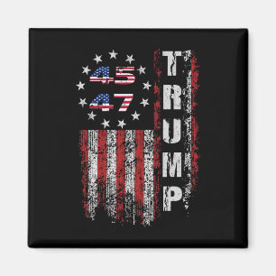 Aimant Drapeau Trump américain Made Trump 45 47 T