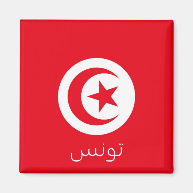 Aimant Drapeau tunisien (Devant)