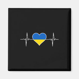 Aimant Drapeau ukrainien Cœur Racines Vacances Ukrainien