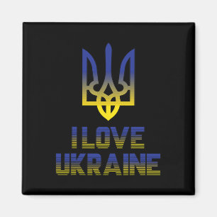 Aimant Drapeau ukrainien vintage ukrainien Fierté 5