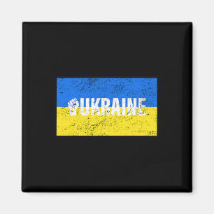 Aimant Drapeau ukrainien vintage ukrainien Fierté 8