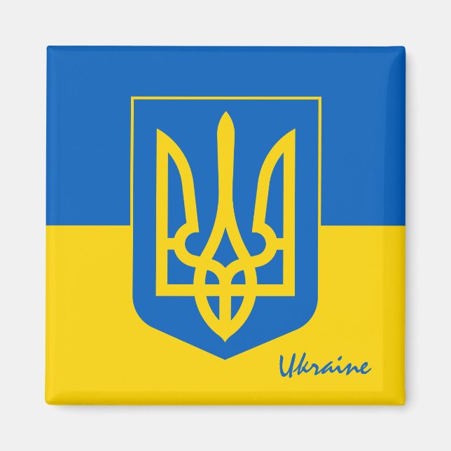 Aimant drapeau ukrainien & Voyage Ukraine, vacances / spo (Devant)