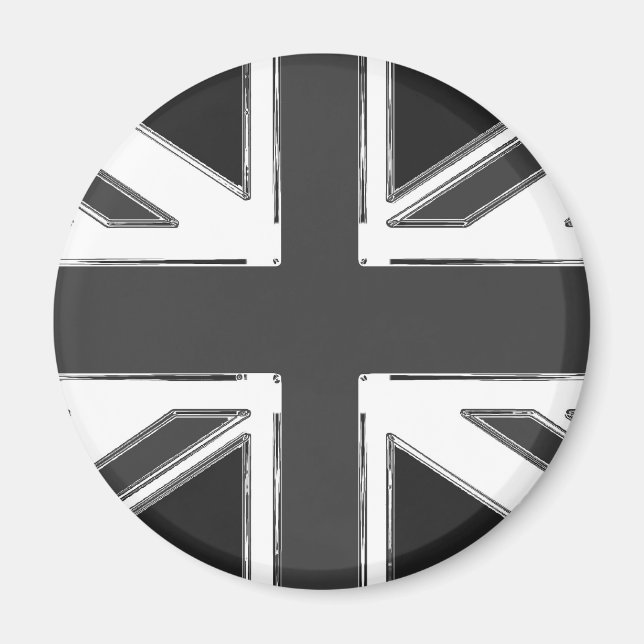 Aimant Drapeau Union Jack du Royaume-Uni - Chrome (Devant)