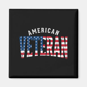 Aimant Drapeau Usa D'un Vétéran Américain