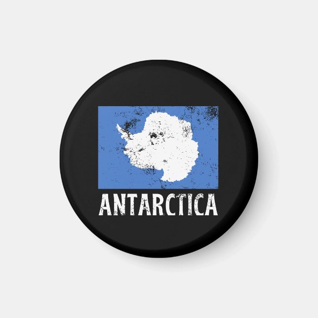 Aimant Drapeau vintage Antarctique (Devant)