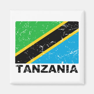Aimant Drapeau Vintage de Tanzanie