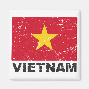 Aimant Drapeau Vintage du Vietnam