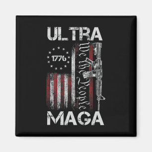 Aimant Drapeau vintage Usa Ultra Mega Gun Usa 4 juillet T