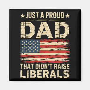 Aimant Drapeau Vintage Usa Un Papa Fier Qui N'a Pas Élevé