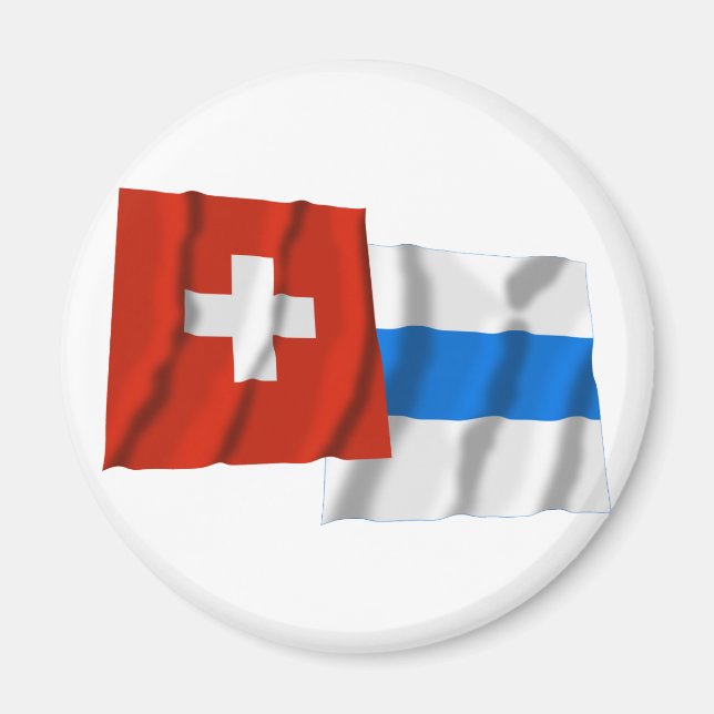 Aimant Drapeaux de zug et de Suisse (Devant)