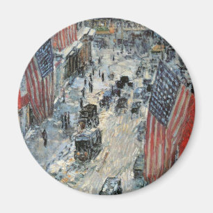 Aimant Drapeaux sur la 57ème rue par Frederick Childe Has