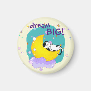Aimant "Dream Big" Chat Sur La Lune Citation Inspirationn