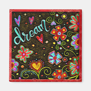 Aimant Dream Floral Amusement Colorful Inspiration Abstra