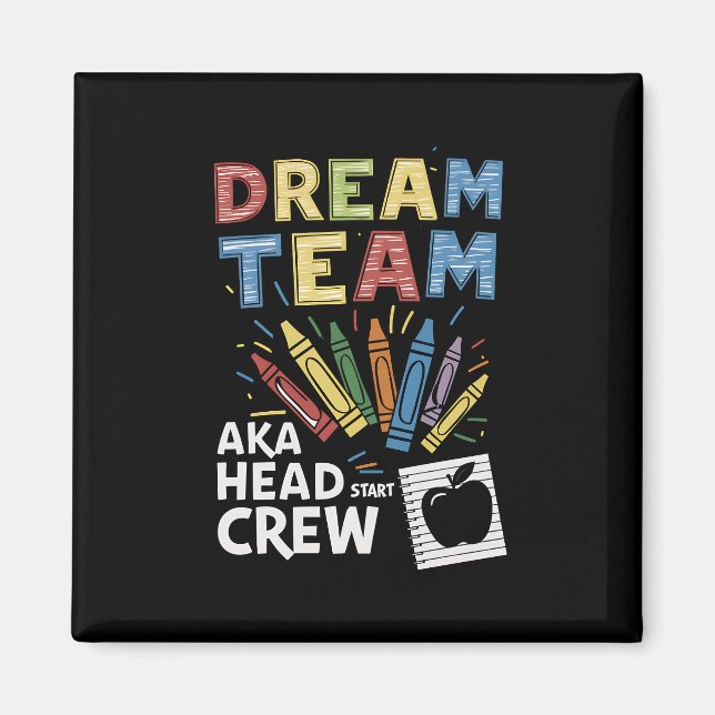Aimant Dream Team Head Start Équipe Enseignante Petite en (Devant)