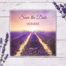 Dreamy Lavender Field Enregistrer l'aimant de date