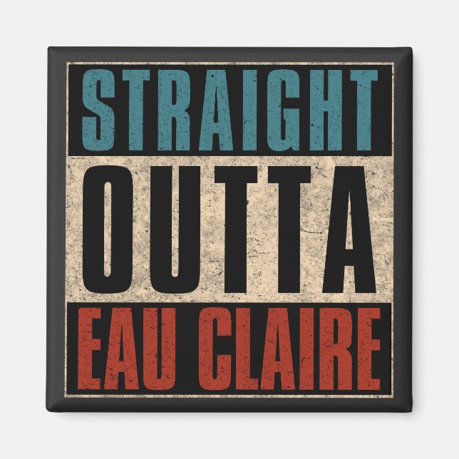 Aimant Droit devant Eau Claire Wisconsin WI (Devant)