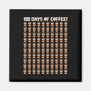 Aimant Drôle 100 Jours De Café Enseignant Jour 100e Jour 
