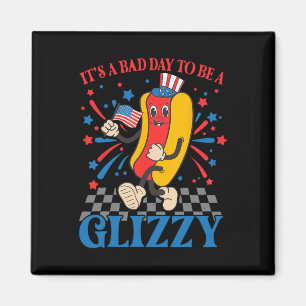 Aimant Drôle 4 juillet Usa Hotdog C'est une mauvaise jour