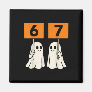 Aimant Drôle 67 Mème Halloween Tendance Six Sept Fantômes