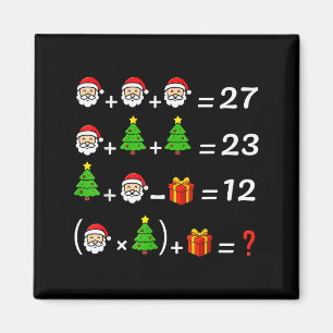 Aimant Drôle 67 Meme Noël Math Professeur Santa Six Sept