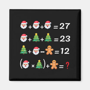 Aimant Drôle 67 Mème Noël Prof de maths Santa Six Sept