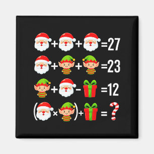 Aimant Drôle 67 Meme Santa Prof de Maths Noël Six Sept