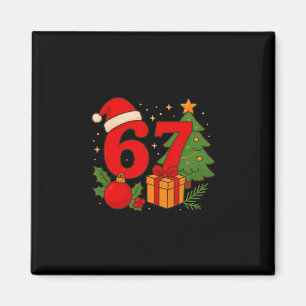 Aimant Drôle 67 Noël 6 7 Six Sept Meme 6 7 Correspondant