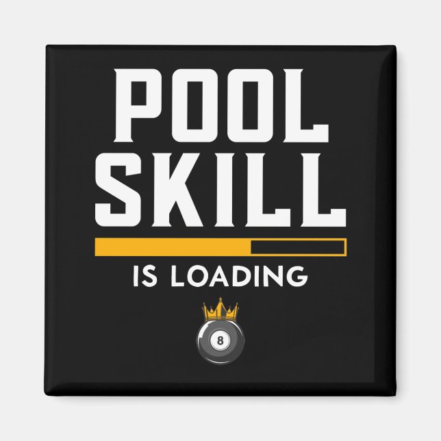 Aimant Drôle 8 Ball Citation Sports Billard Piscine (Devant)