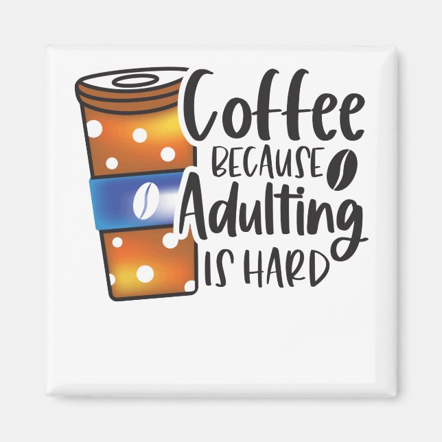 Aimant Drôle Amateurs De Café Dire - Sublimation De Café (Devant)
