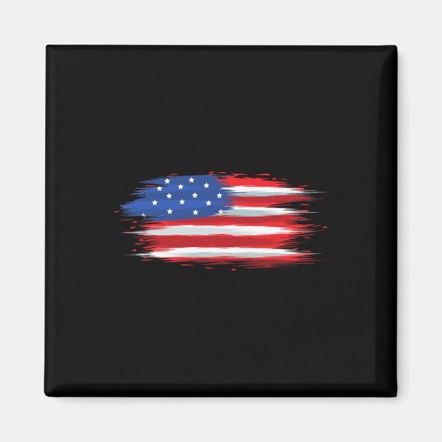 Aimant Drôle Amusant Usa Patriotique 4 juillet Jour De L' (Devant)