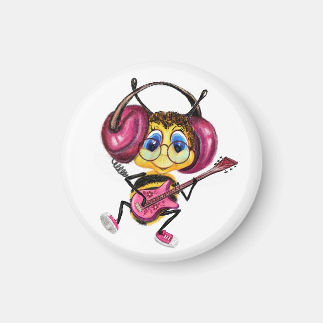 Aimant drôle avec guitare (Devant)