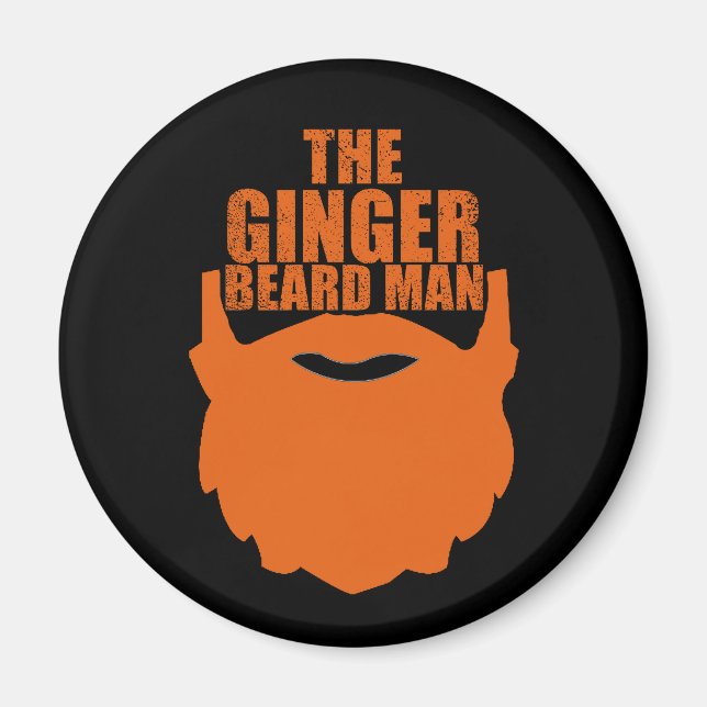 Aimant Drôle barbe à gingembre homme (Devant)