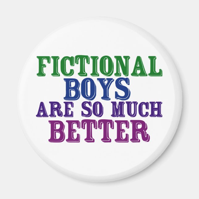 Aimant Drôle Bookworm Fictional Boys Sont Tant Mieux (Devant)