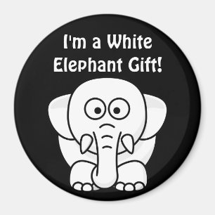 Aimant Drôle cadeau de Noël : Vrai cadeau d'éléphant blan