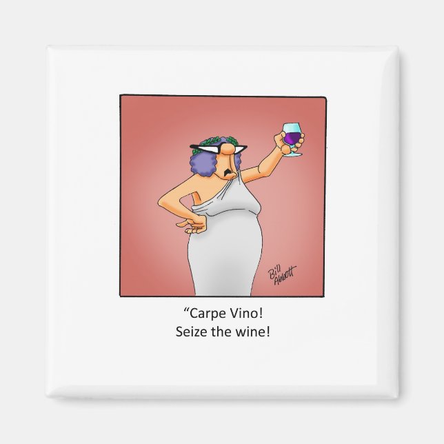 Aimant Drôle cadeau de vin! (Devant)