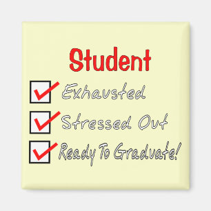 Aimant Drôle Cadeaux Étudiants "Prêt À Diplômer!"