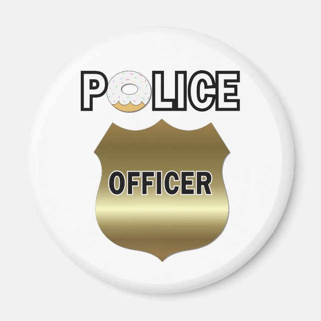 Aimant Drôle Cadeaux policiers (Devant)