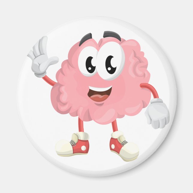 Aimant Drôle Cartoon à agiter le cerveau (Devant)