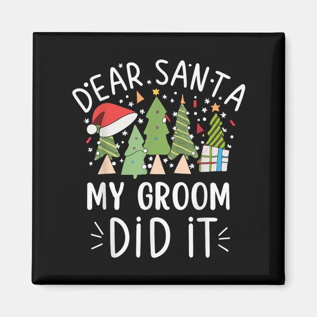 Aimant Drôle Citation de Noël, Cher Père Noël Ma chambre (Devant)