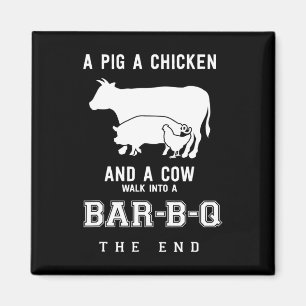 Aimant Drôle Cochon Poulet Vache Histoire De Bbq Master R