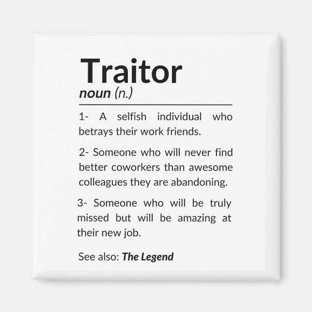 Aimant Drôle collègue d'adieu, collègue quittant son empl (Devant)