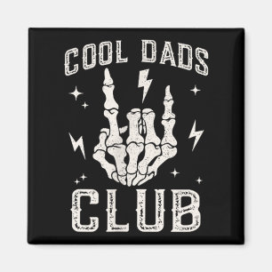Aimant Drôle Cool Dads Club Retro Skeleton Papa