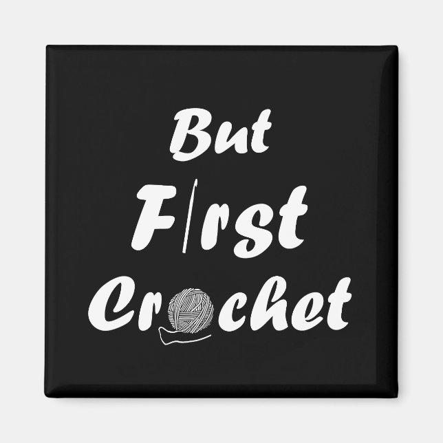 Aimant Drôle crochet disant tricot citation (Devant)